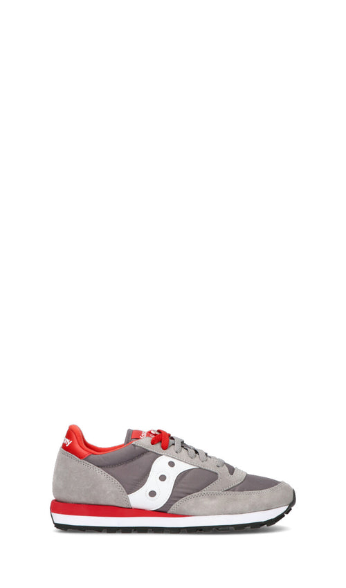 SAUCONY Sneaker uomo grigia/rossa in suede