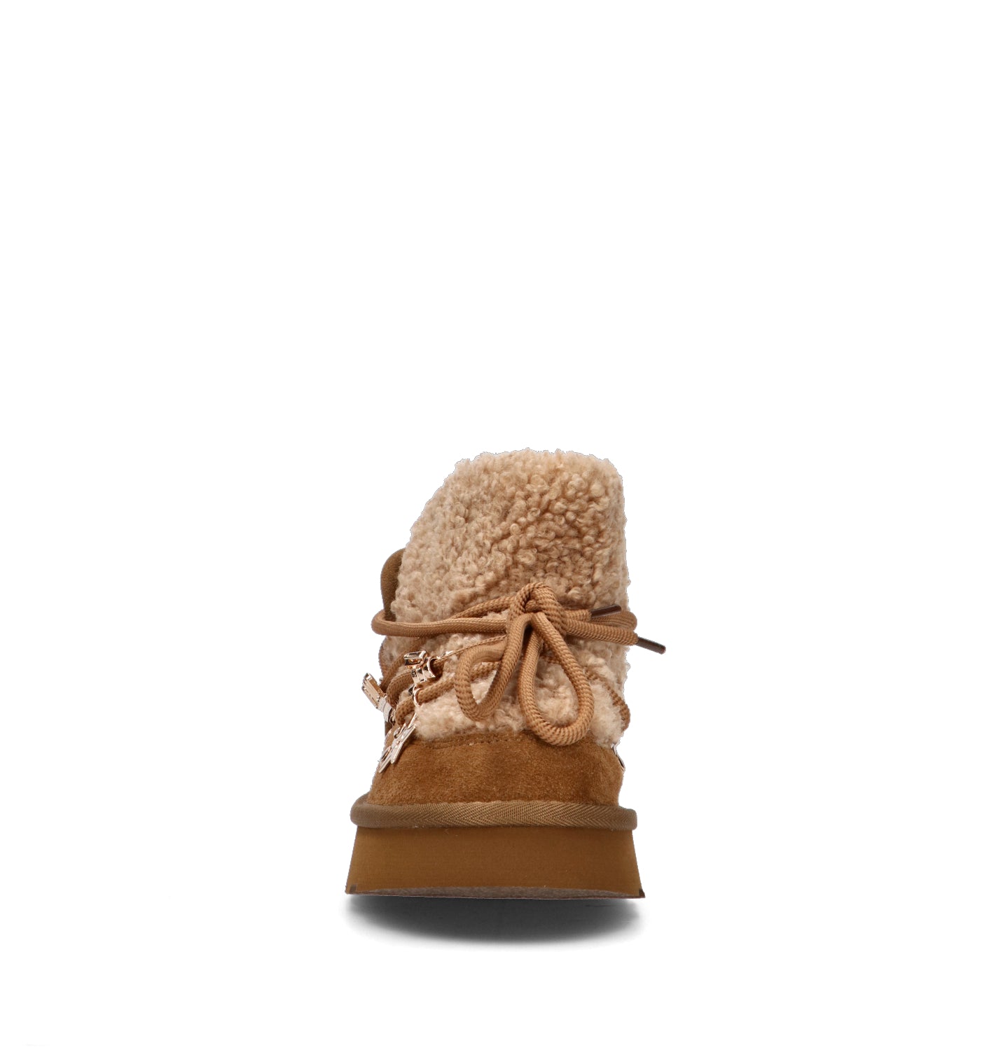 O-JOO Stivaletto pelo donna tabacco in suede