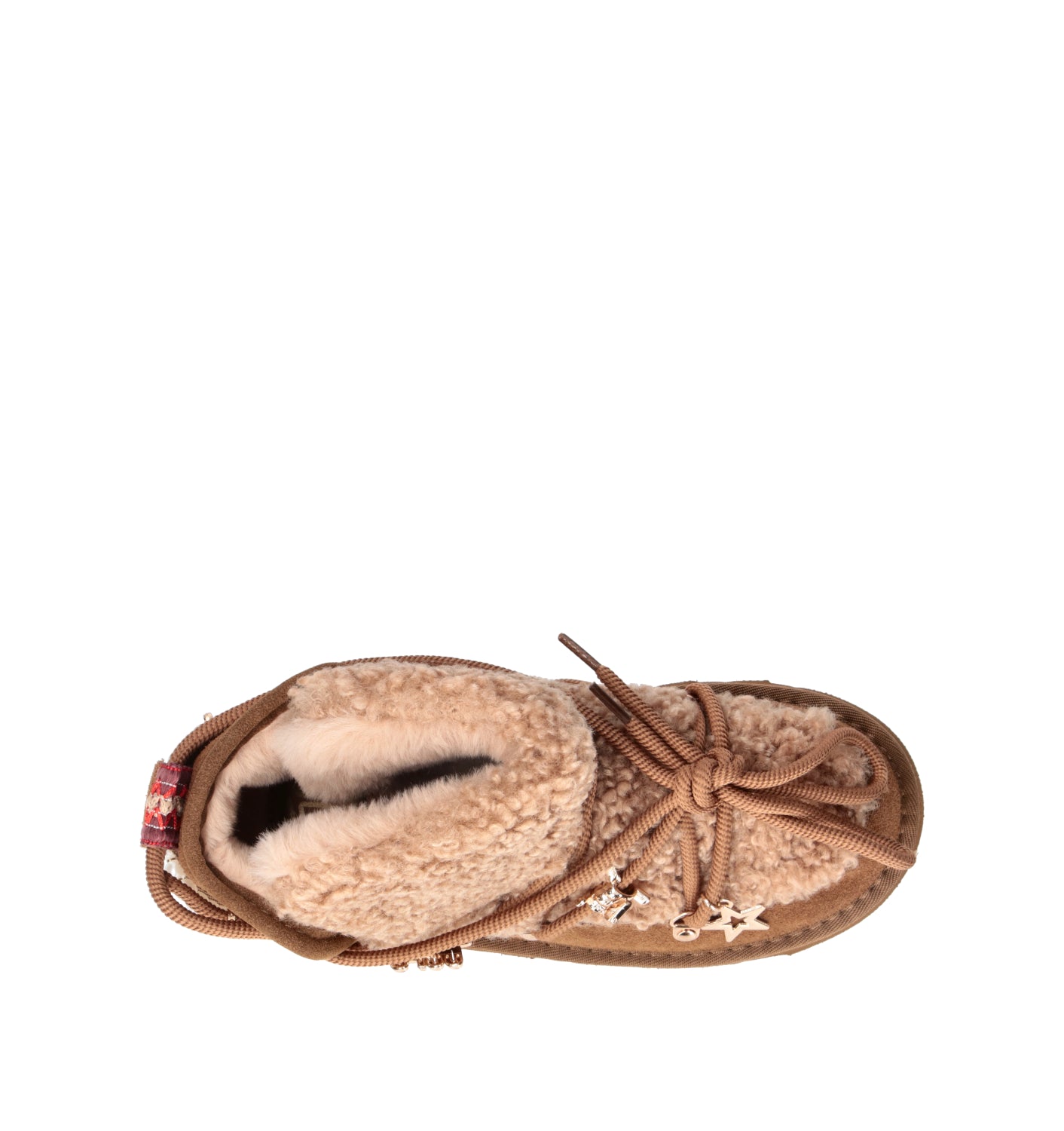 O-JOO Stivaletto pelo donna tabacco in suede