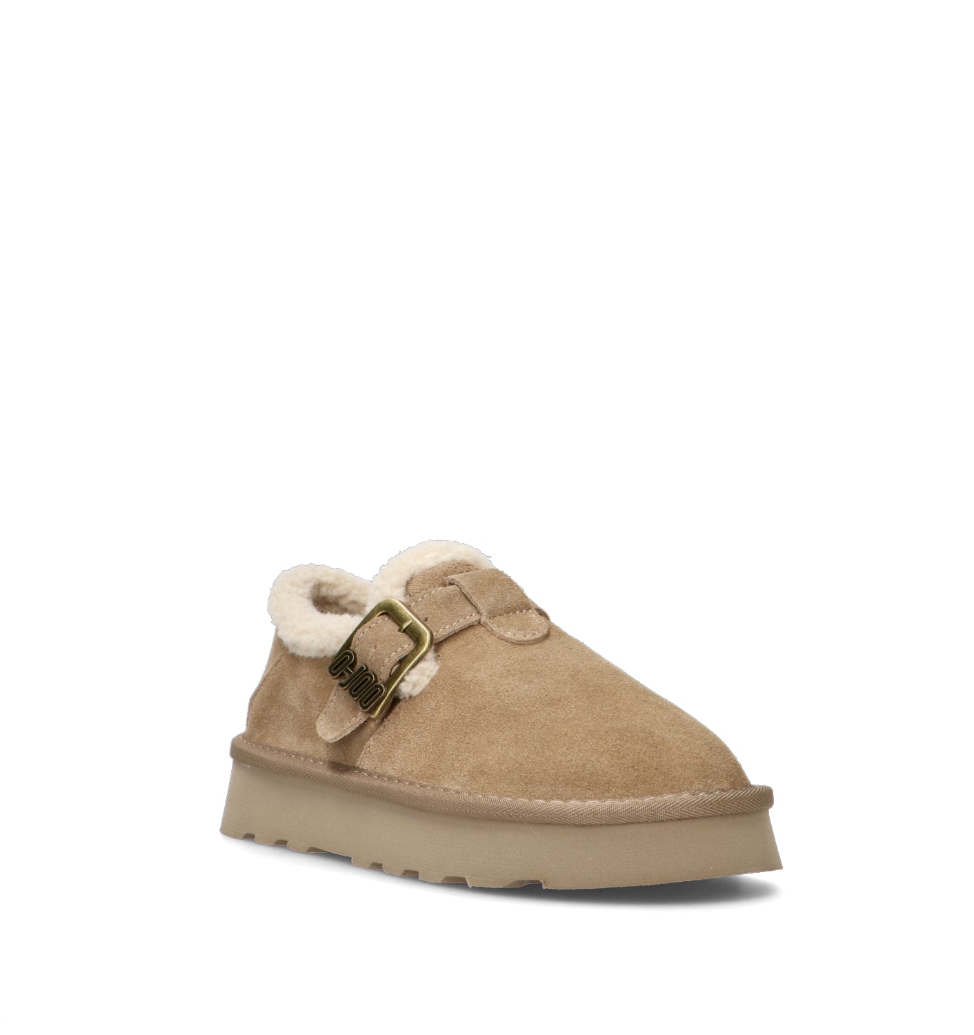 O-JOO Stivaletto pelo donna taupe in suede