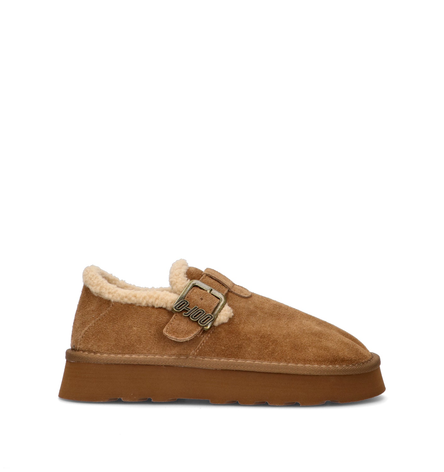 O-JOO Stivaletto pelo donna tabacco in suede