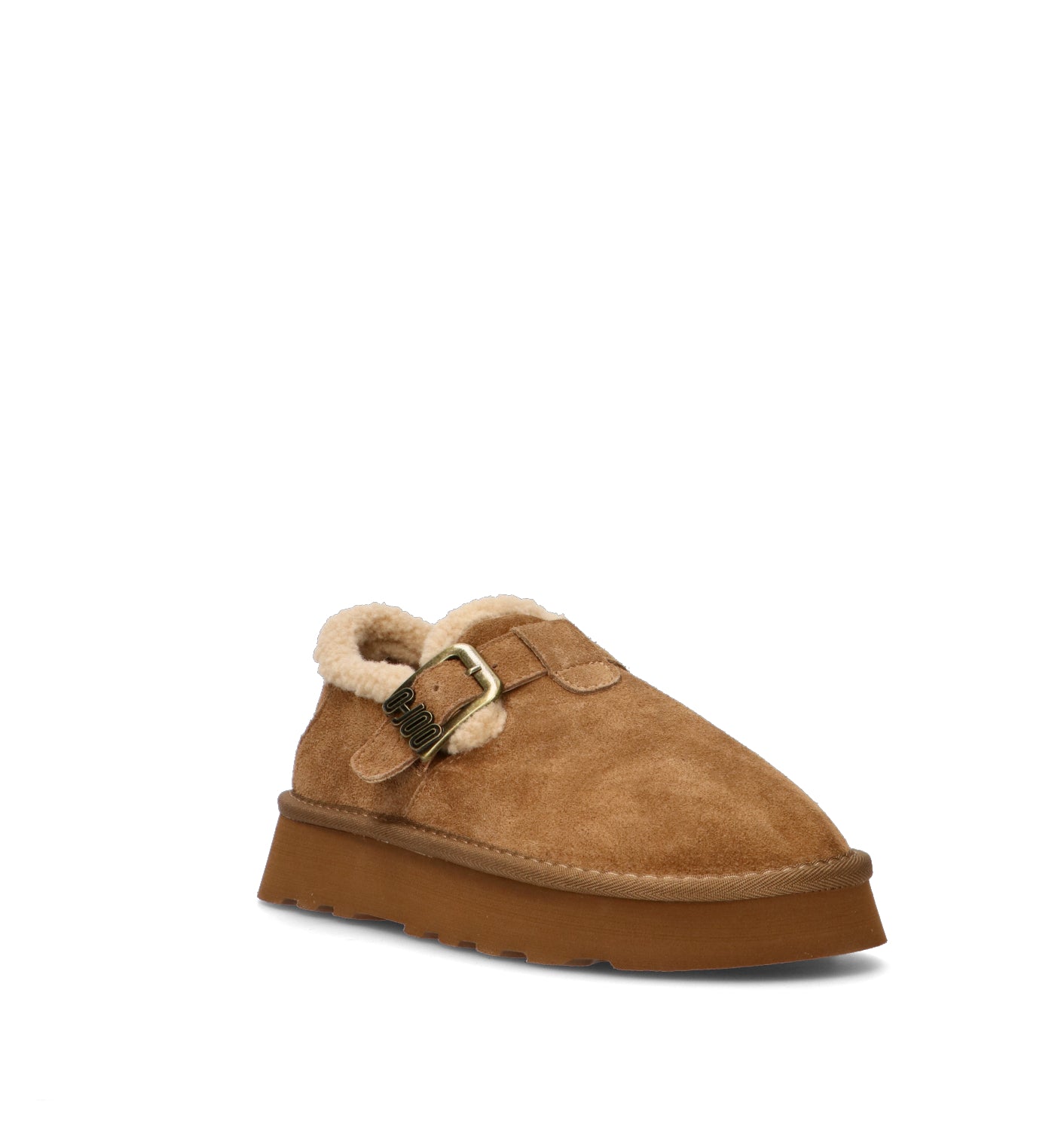 O-JOO Stivaletto pelo donna tabacco in suede