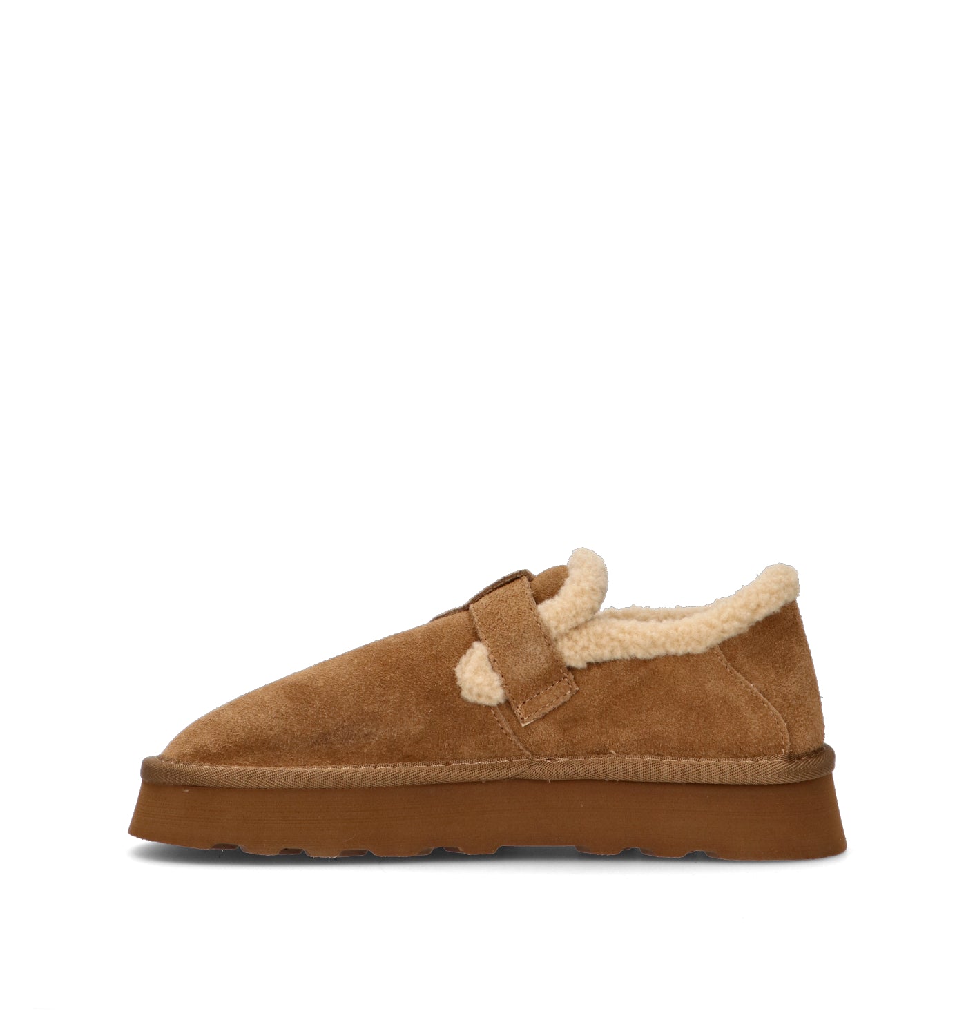 O-JOO Stivaletto pelo donna tabacco in suede