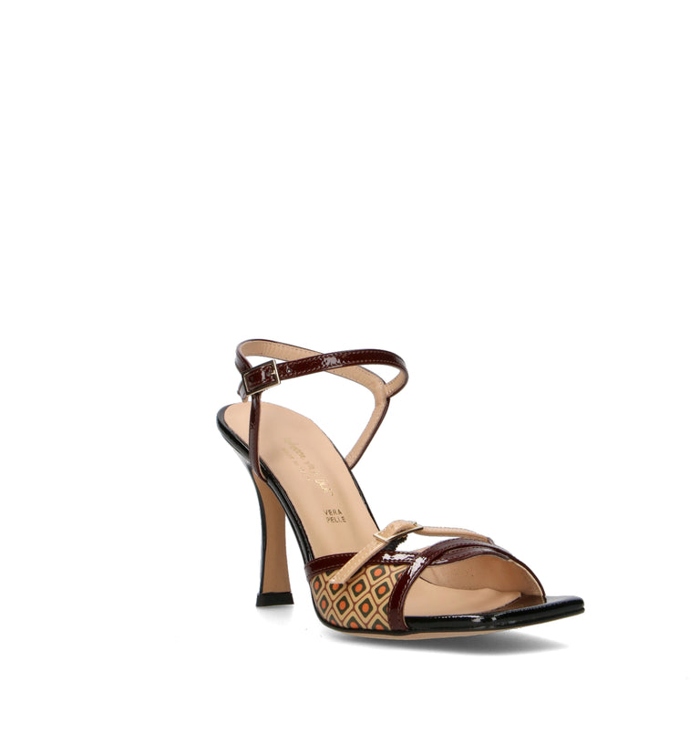 REBECCA VAN DIK Sandalo donna marrone