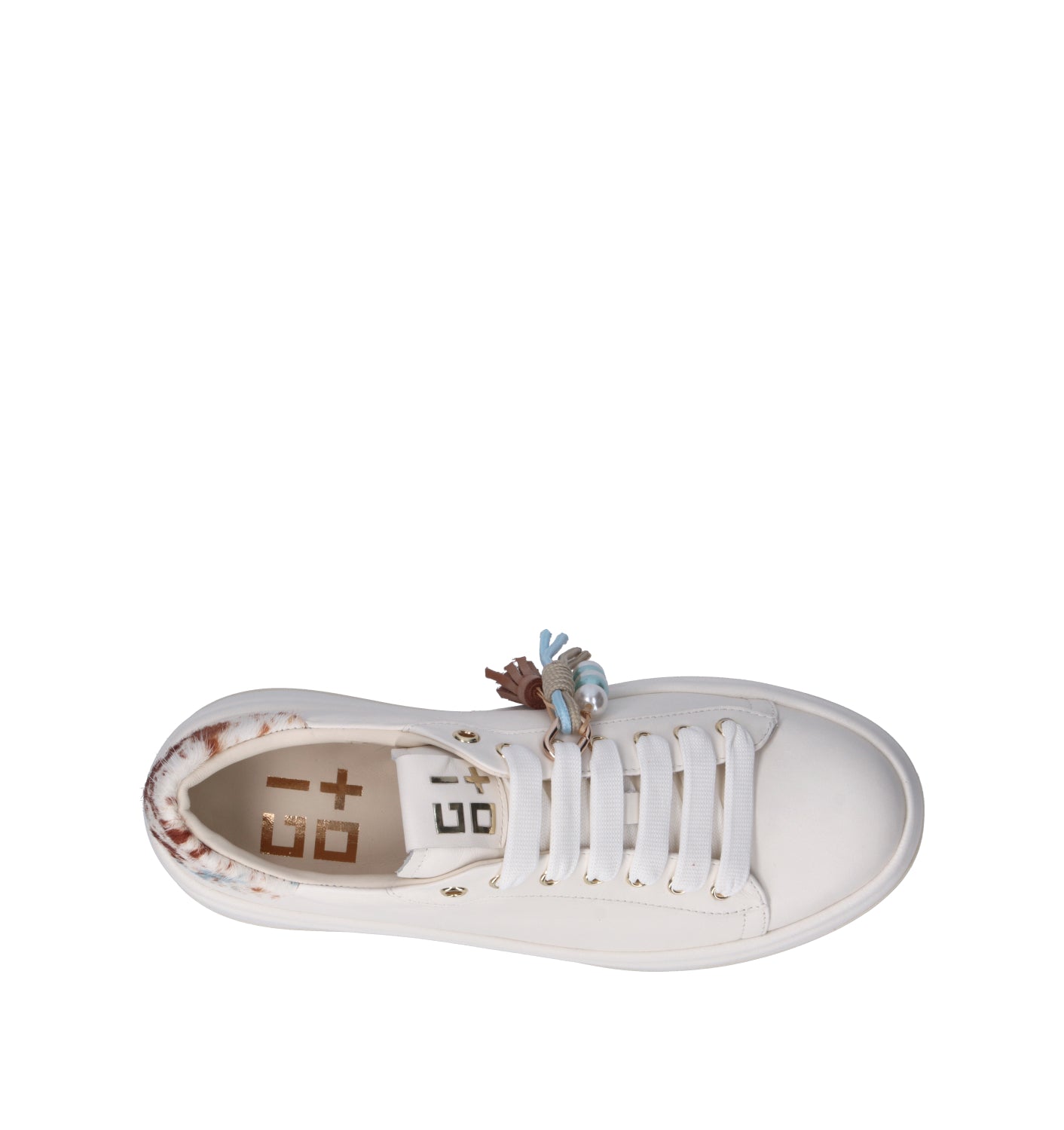 GIO+ Sneaker donna panna in pelle