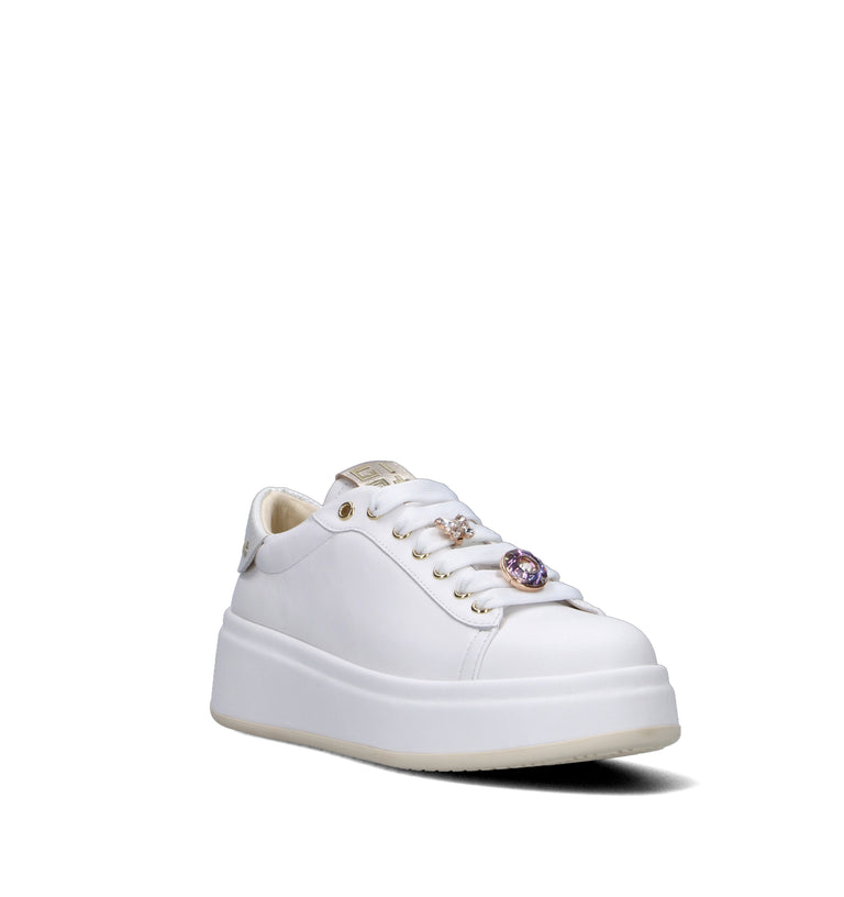 GIO+ Sneaker donna bianca in pelle