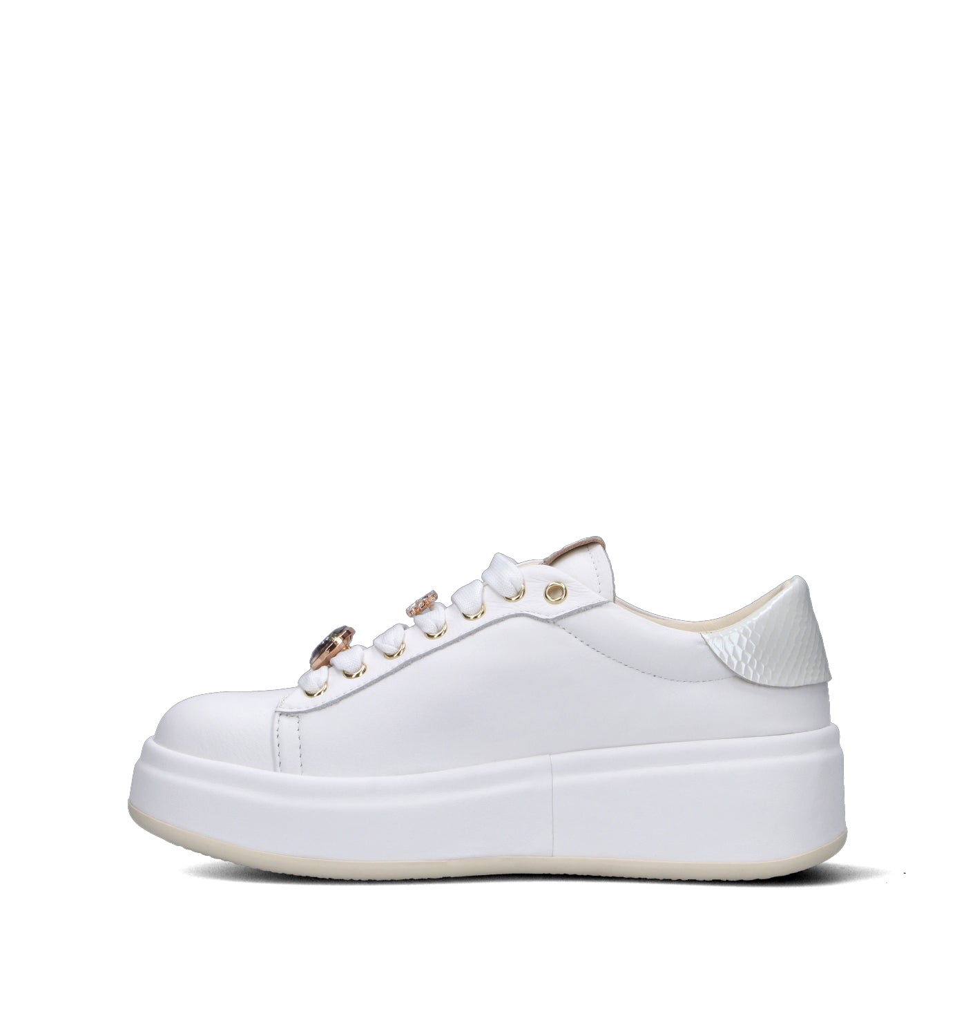 GIO+ Sneaker donna bianca in pelle