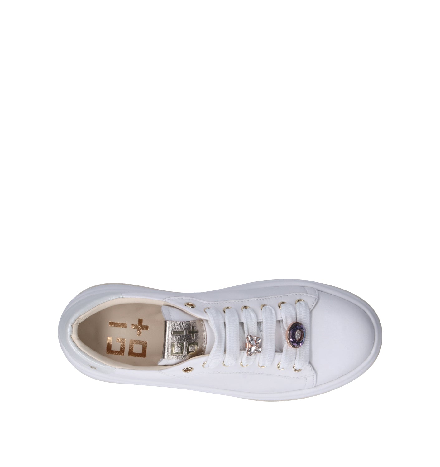 GIO+ Sneaker donna bianca in pelle