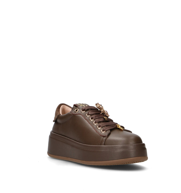GIO+ Sneaker donna testa di moro in pelle