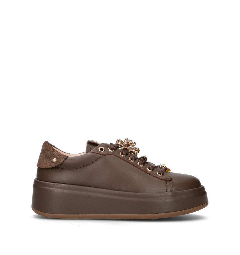 GIO+ Sneaker donna testa di moro in pelle