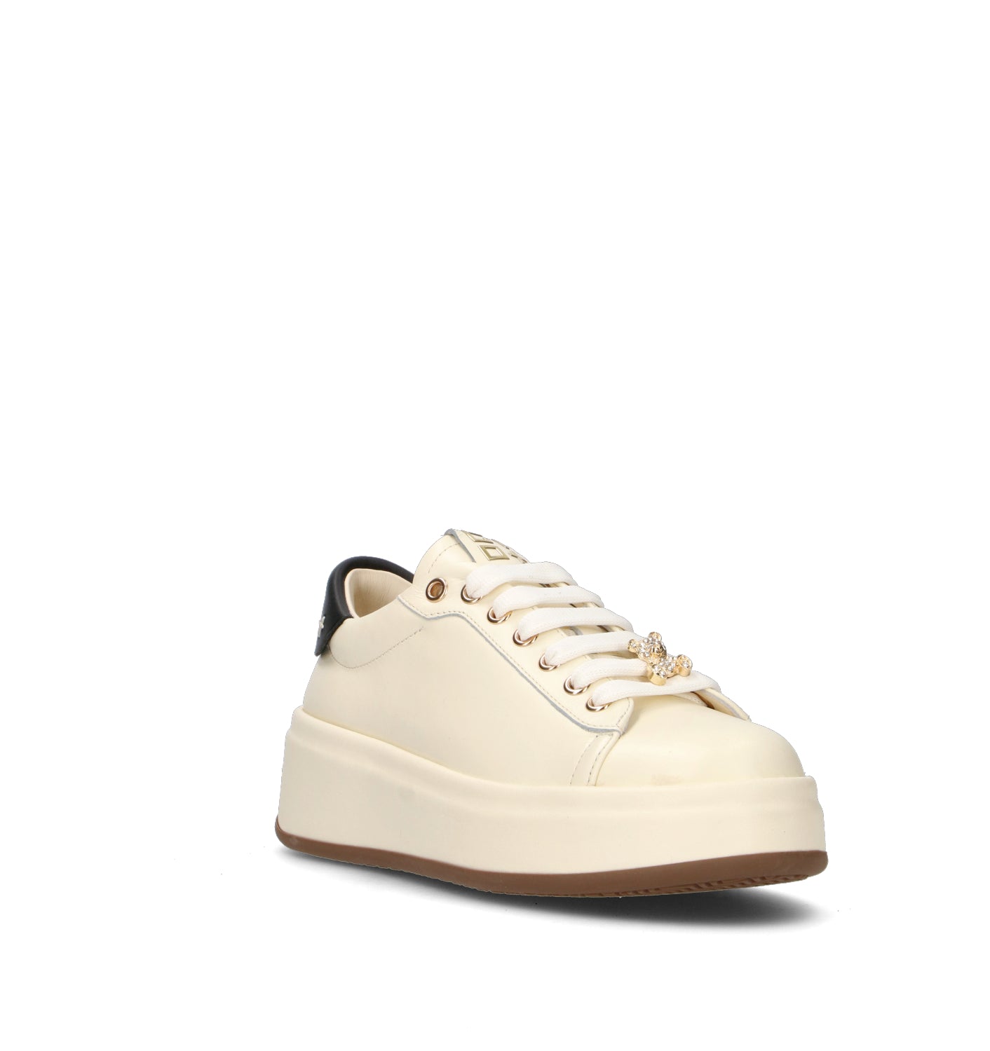 GIO+ Sneaker donna panna in pelle