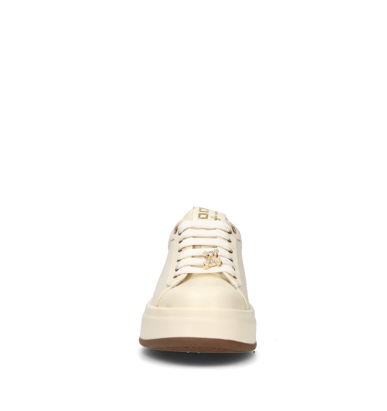 GIO+ Sneaker donna panna in pelle