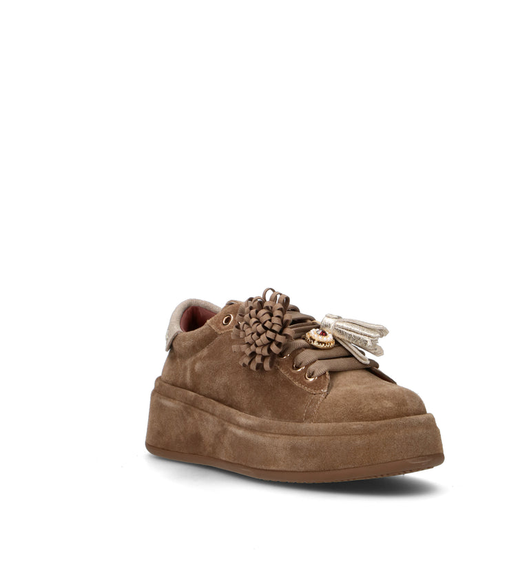 GIO+ Sneaker donna taupe in suede