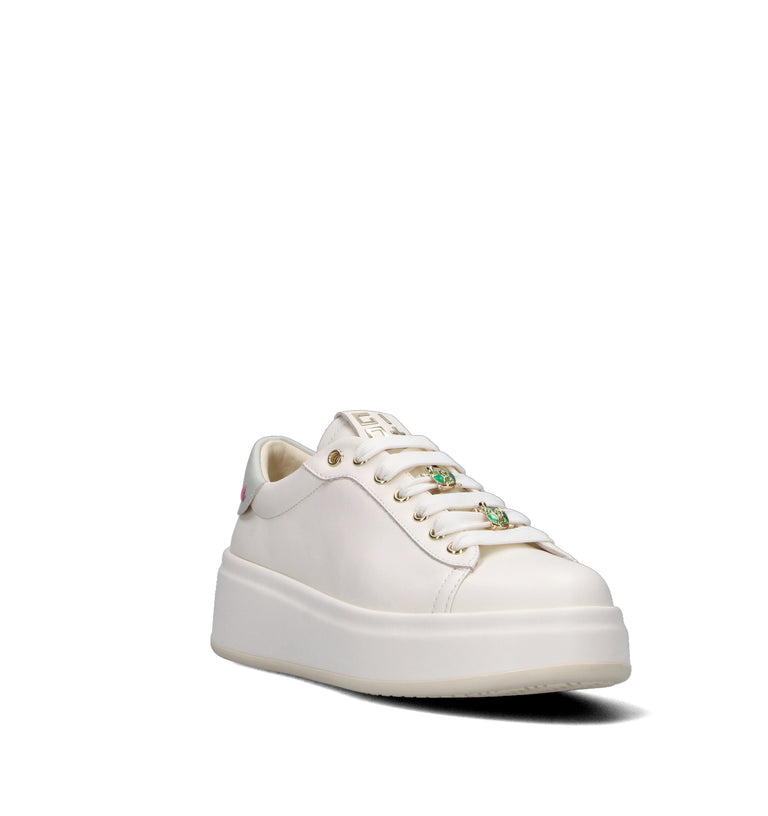 GIO+ Sneaker donna bianca in pelle