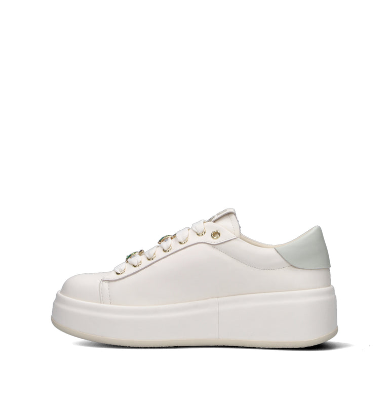 GIO+ Sneaker donna bianca in pelle