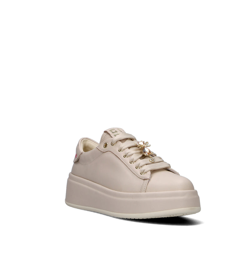 GIO+ Sneaker donna beige in pelle