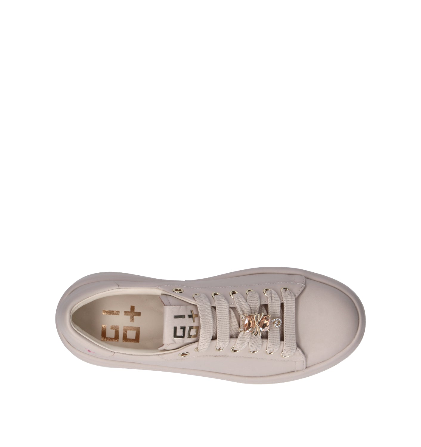 GIO+ Sneaker donna beige in pelle