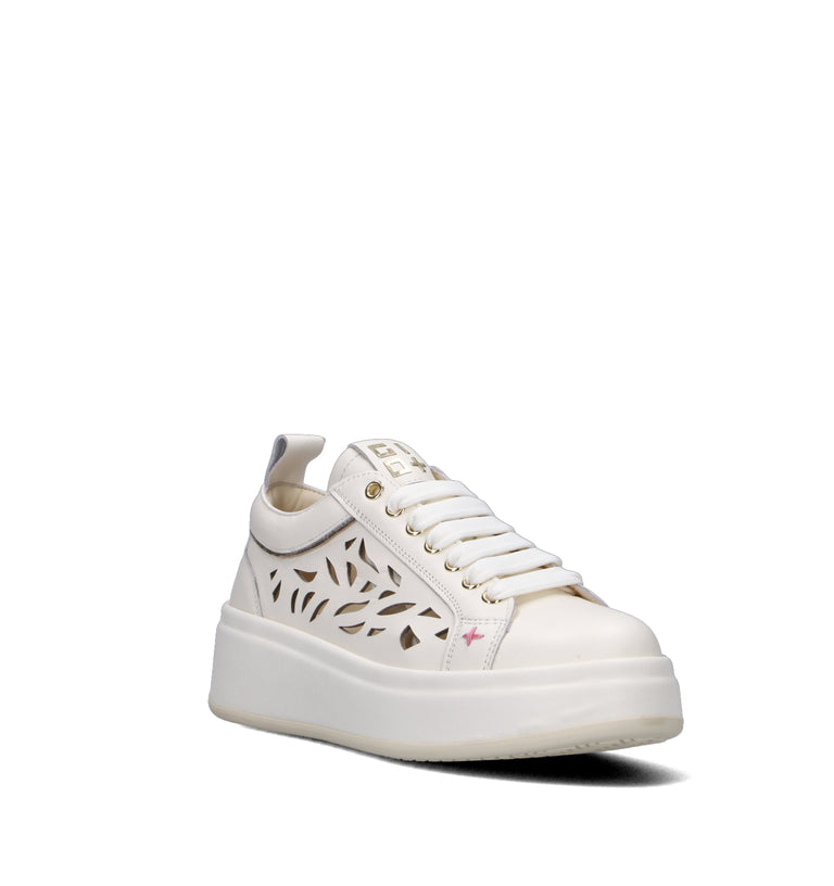 GIO+ Sneaker donna bianca in pelle