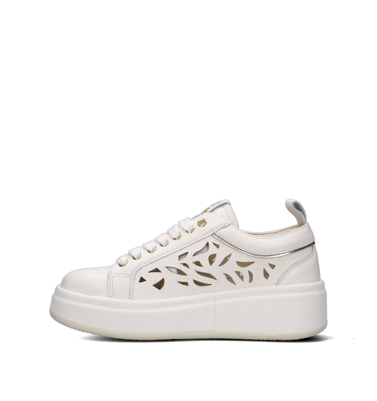 GIO+ Sneaker donna bianca in pelle