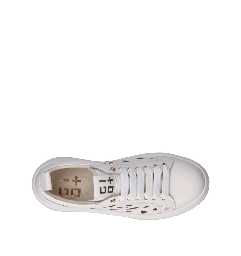 GIO+ Sneaker donna bianca in pelle
