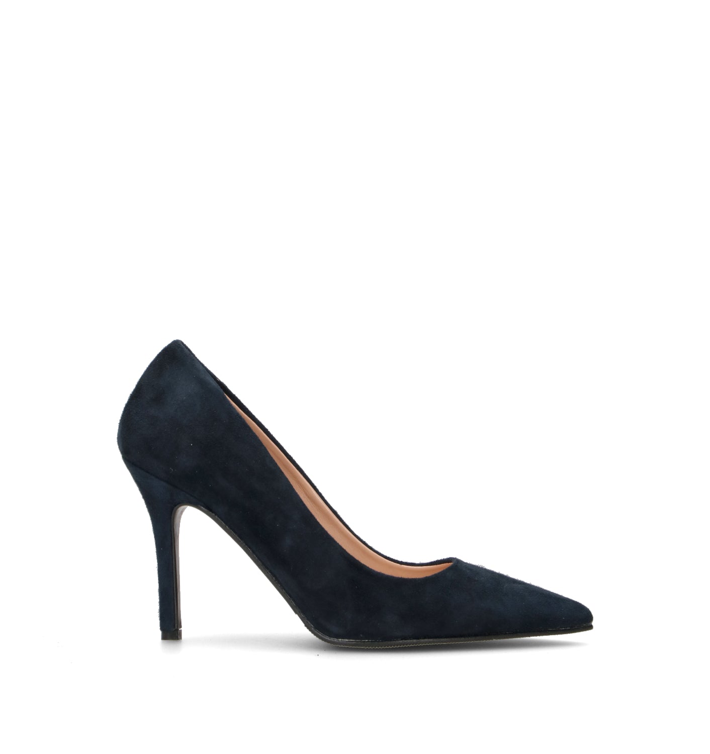 OLIVIA POSTER Décolleté donna blu in suede