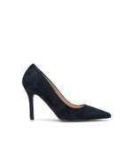 OLIVIA POSTER Décolleté donna blu in suede