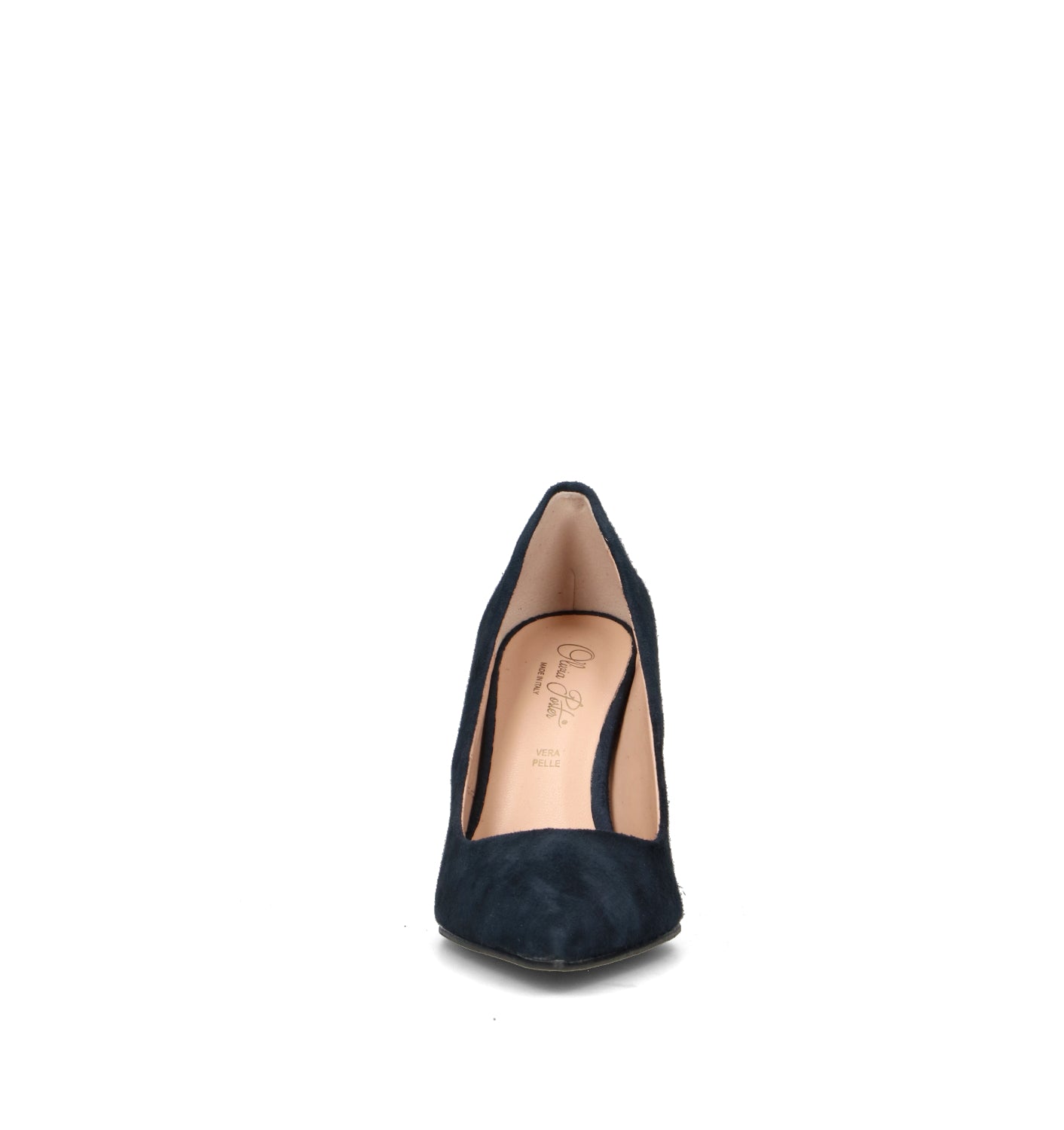OLIVIA POSTER Décolleté donna blu in suede