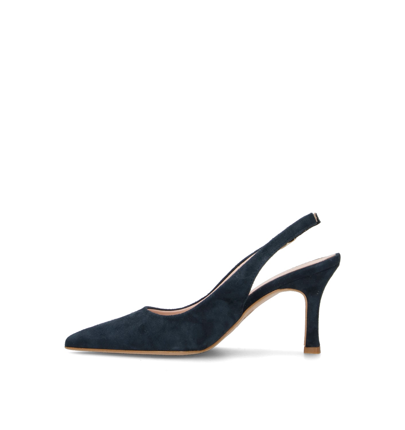 OLIVIA POSTER Slingback donna blu in suede