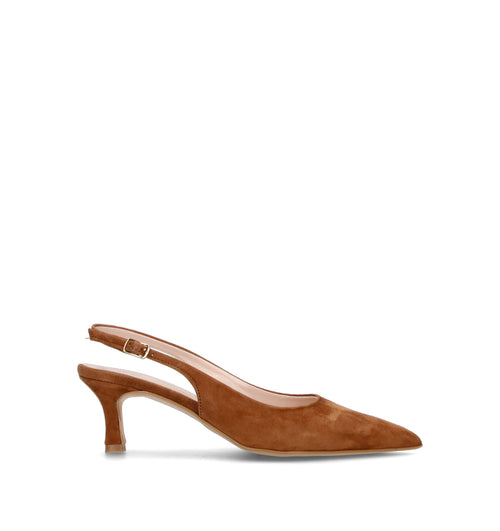 OLIVIA POSTER Slingback donna marrone in suede