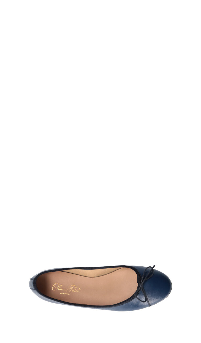 OLIVIA POSTER Ballerina donna blu in pelle
