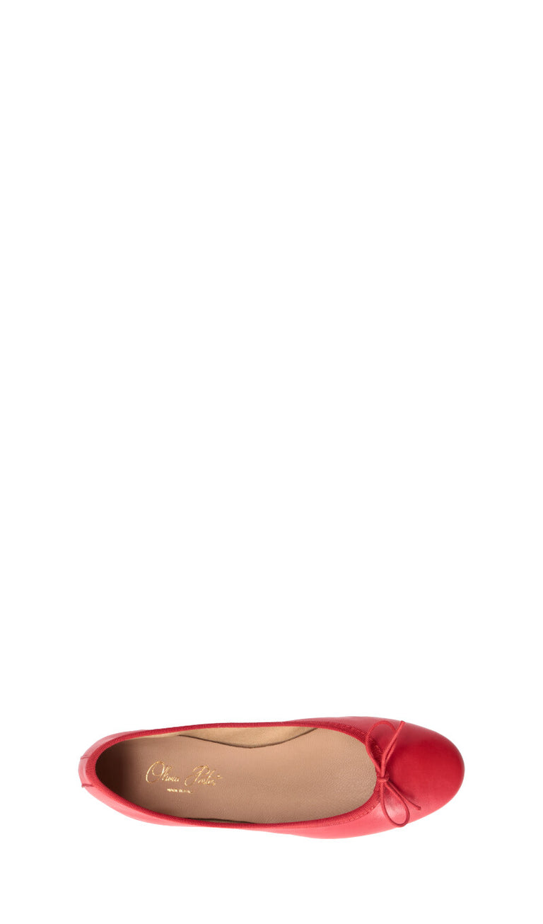 OLIVIA POSTER Ballerina donna rossa in pelle