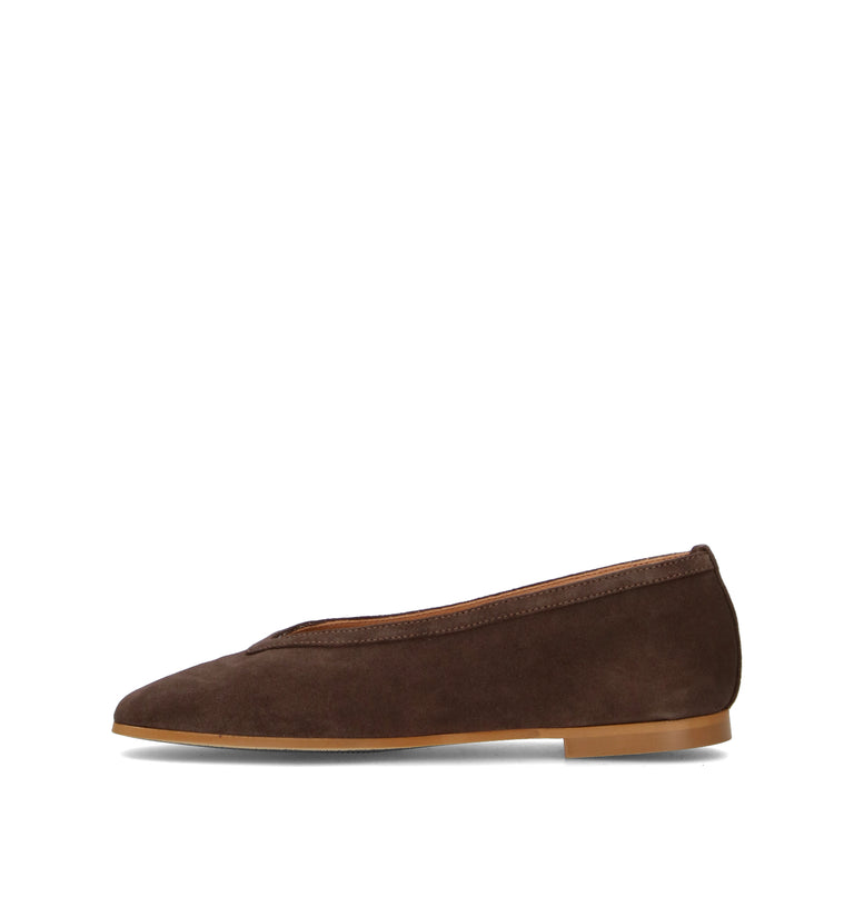 OLIVIA POSTER Ballerina donna marrone in suede
