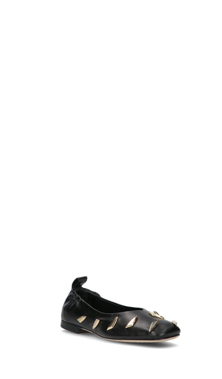 ORONERO Ballerina donna nera in pelle