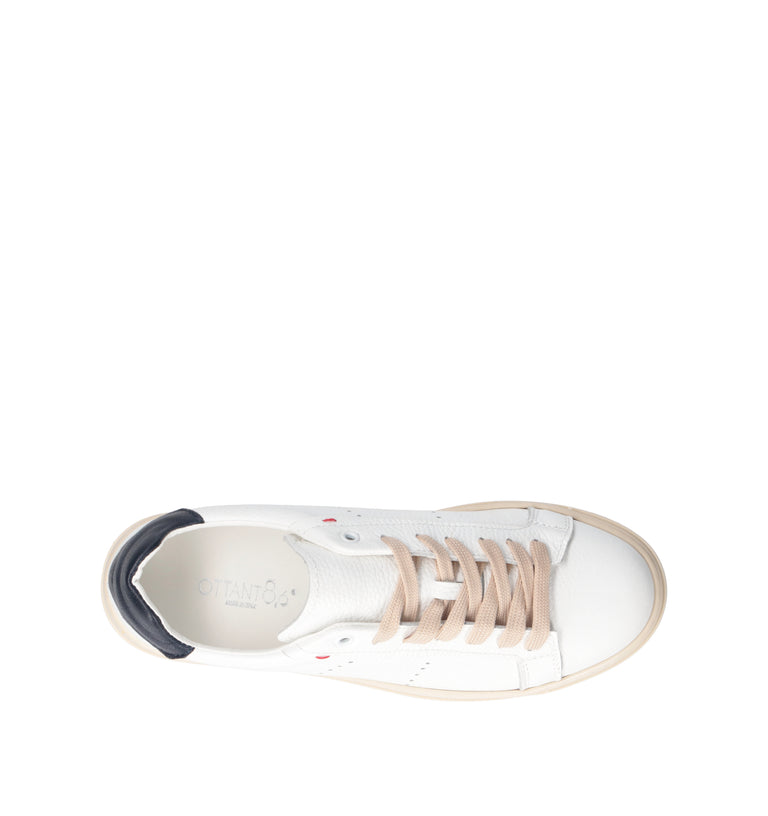 OTTANT8,6 Sneaker donna bianca/blu in pelle