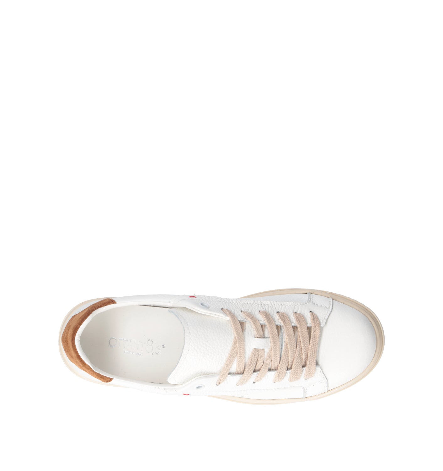 OTTANT8,6 Sneaker uomo bianca/cuoio in pelle