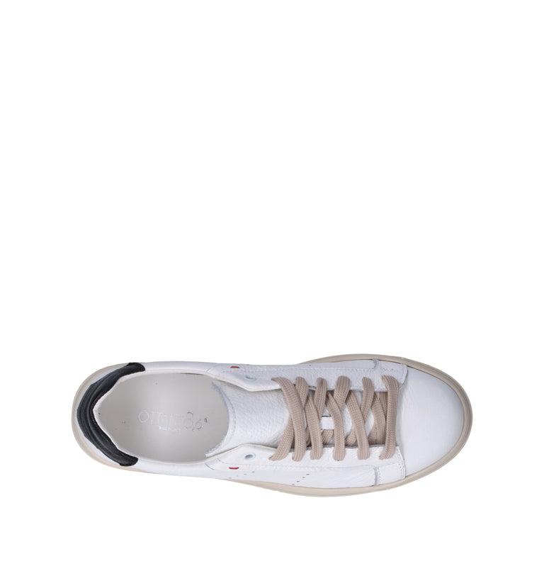 OTTANT8,6 Sneaker uomo bianca/nera in pelle