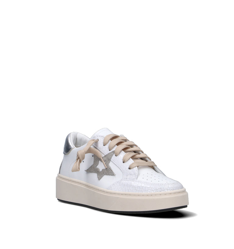 OTTANT8,6 Sneaker donna bianca/argento in pelle