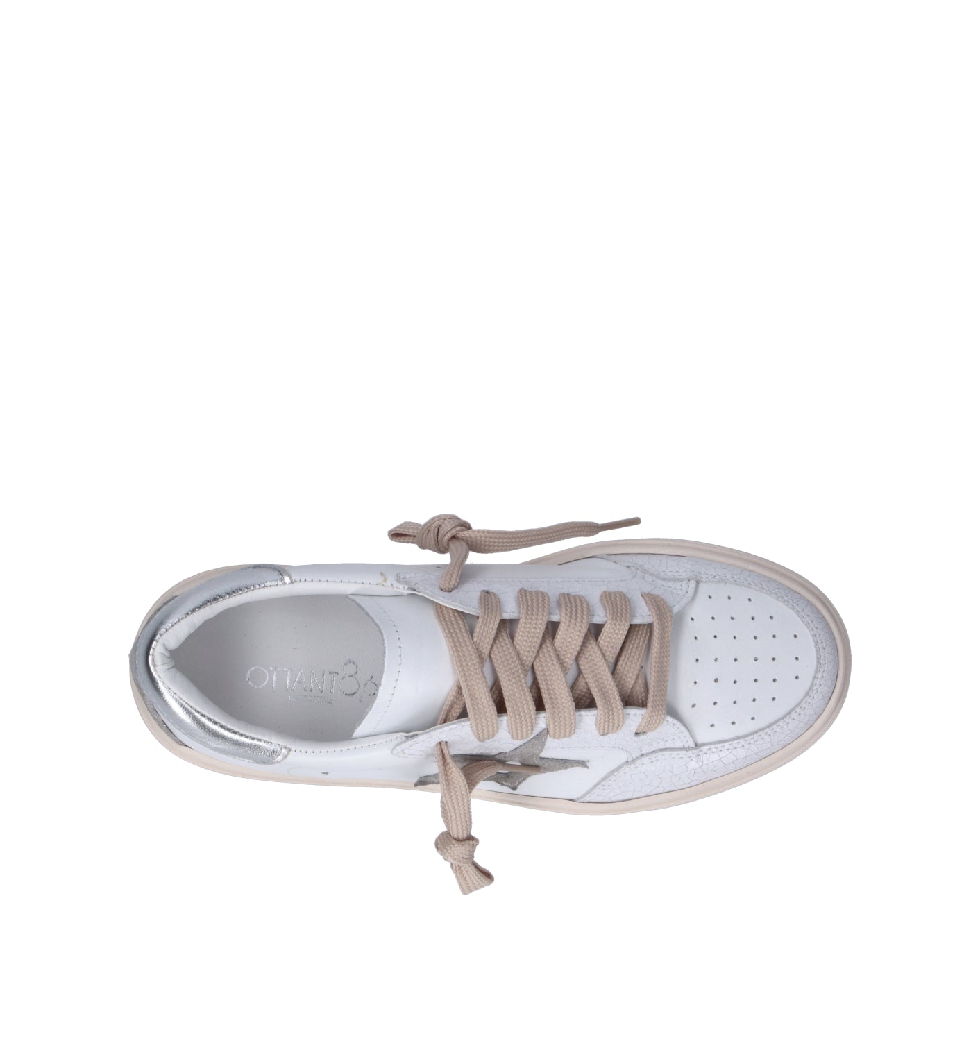 OTTANT8,6 Sneaker donna bianca/argento in pelle