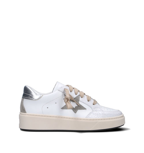 OTTANT8,6 Sneaker donna bianca/argento in pelle