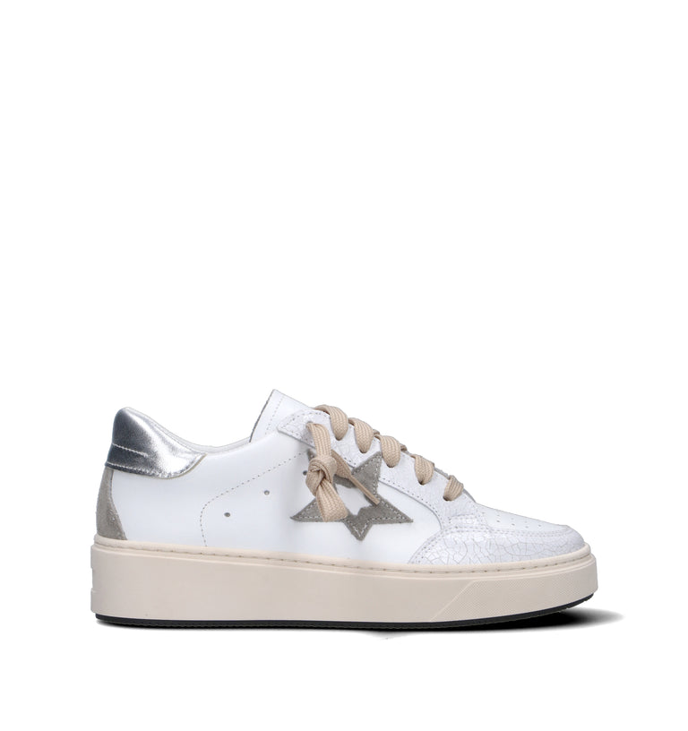 OTTANT8,6 Sneaker donna bianca/argento in pelle