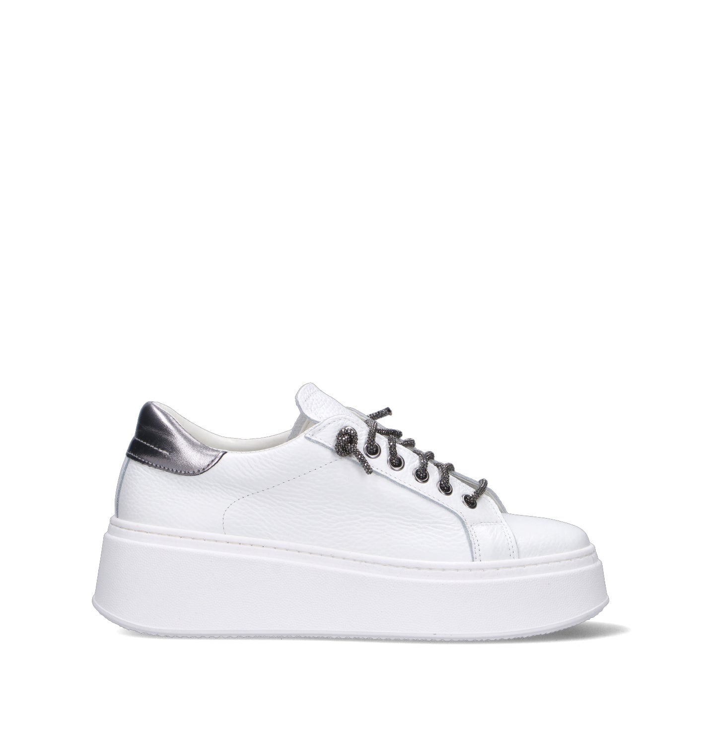 OTTANT8,6 Sneaker donna bianca/canna di fucile in pelle