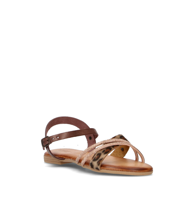 PERLAMARINA Sandalo donna marrone