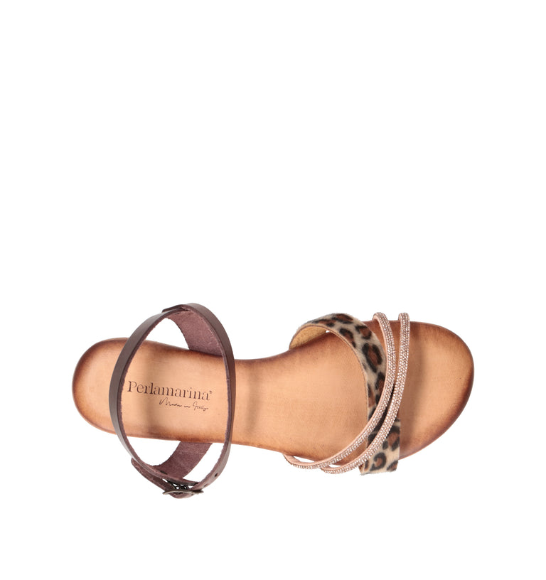 PERLAMARINA Sandalo donna marrone