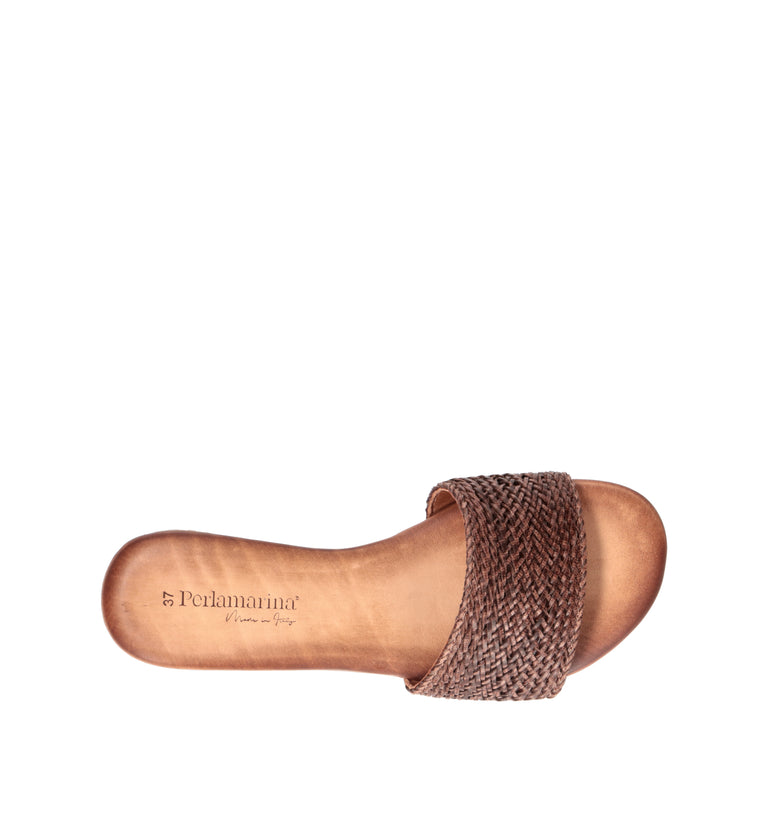 PERLAMARINA Ciabatta donna marrone