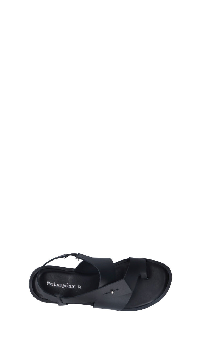 PERLAMARINA Sandalo donna nero