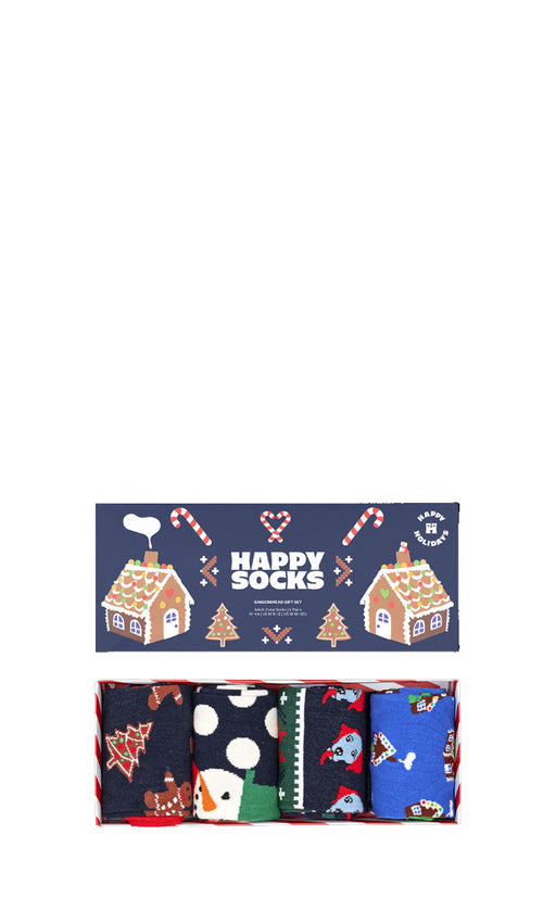 HAPPY SOCKS - Set calze regalo x 4