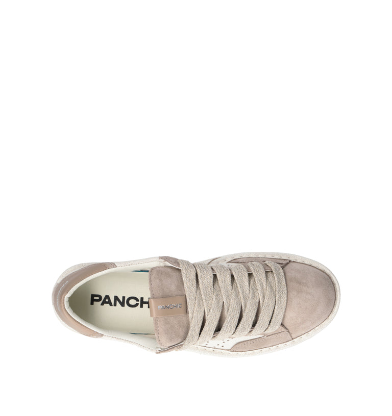 PANCHIC Sneaker uomo bianca/beige in pelle