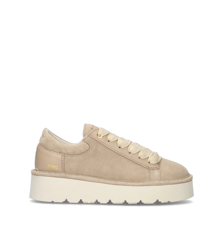 PANCHIC Sneaker donna beige in suede