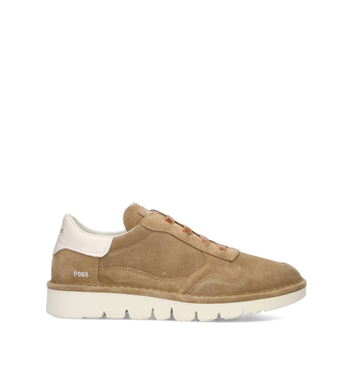 PANCHIC Stringata uomo beige in suede
