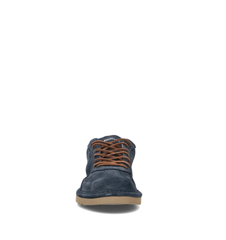 PANCHIC Stringata uomo blu in suede